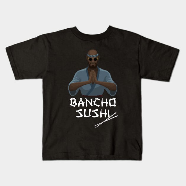 BANCHO sushi Kids T-Shirt by Buff Geeks Art